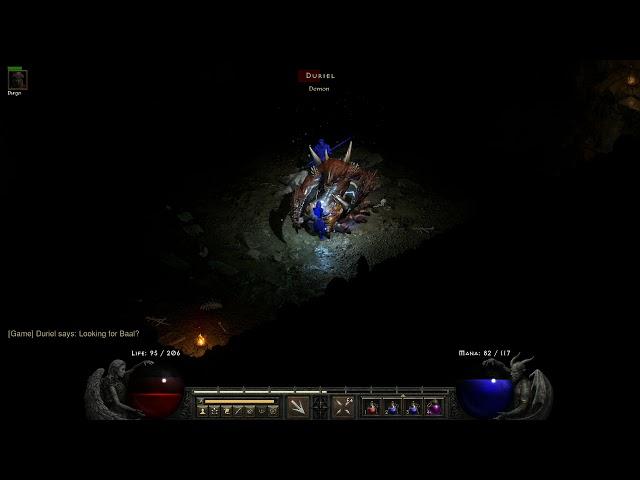 Diablo 2: Resurrected - Normal Mode Duriel Boss Fight (Solo Sorceress)