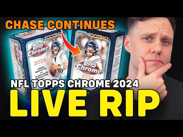 LIVE : CAN WE PULL AN AUTO? TOPPS CHROME FOOTBALL 2024 RIP!