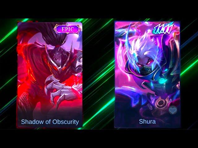 Hayabusa Shura Skin VS Shadow of Obscurity Skin MLBB