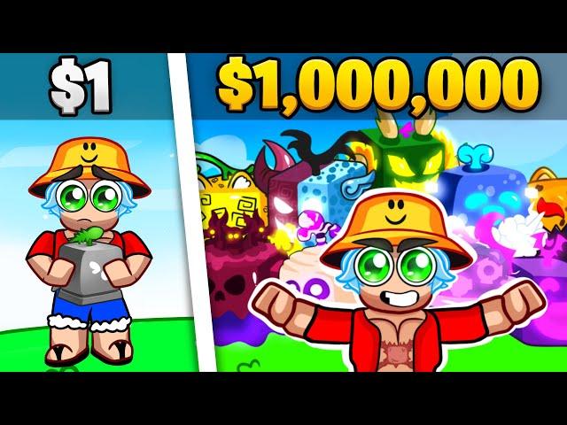 $1 vs $1,000,000 Blox Fruits Accounts