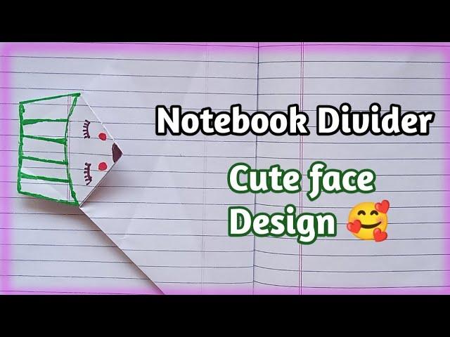 #notebookpartition. Cute face design in notebook. Notebook partition for term 2.