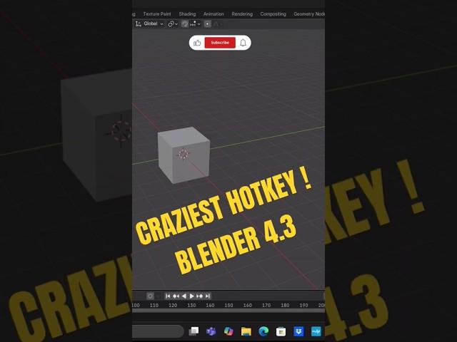 I Found The Craziest Hotkey in Blender 4.3  #shorts #blender #b3d #blendertips