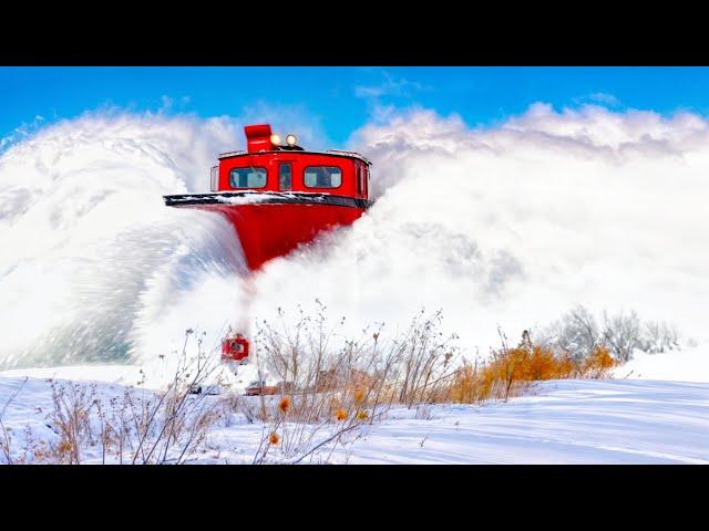 Most Awesome Trains Moving Through Snow Compilation 2