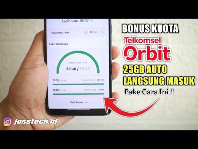 Cara Mengatasi Bonus Kuota Bulanan 25GB Telkomsel Orbit yg belum masuk