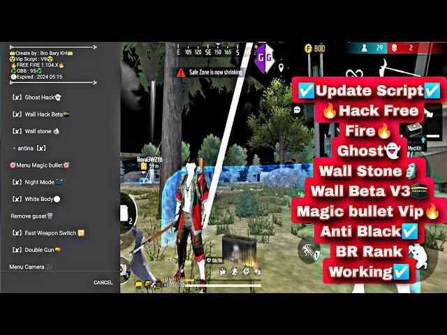 Script Free Fire Ob44 Magic bullet Ghost Wallhack beta Hight camera ipad view Create By@brobary0