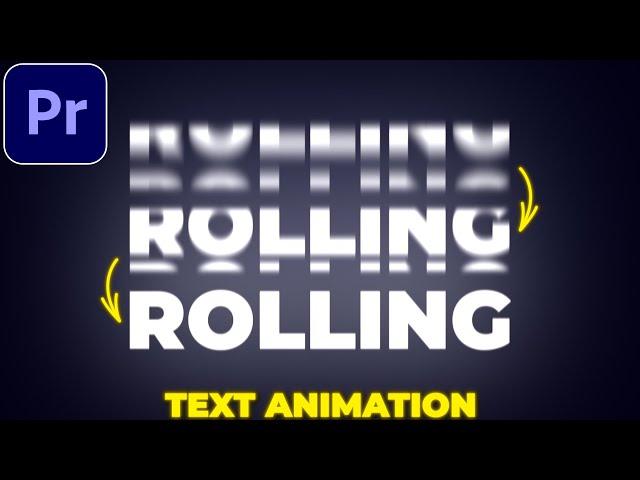 Scrolling Text Animation in Premiere Pro | Rolling Text Animation