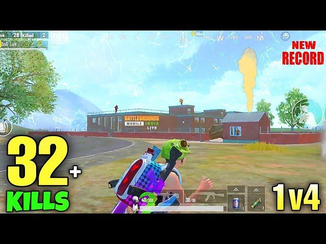 32 KILLS SOLO VS SQUAD GAMEPLAY | BEST MATCH EVER | PUBG MOBILE LITE - INSANE LION