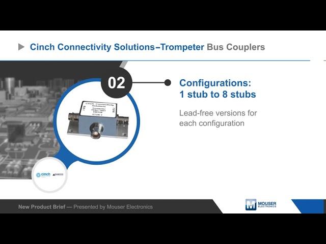 Trompeter/Cinch Connectivity Solutions MIL-STD-1553B Bus Couplers — New Product Brief | Mouser