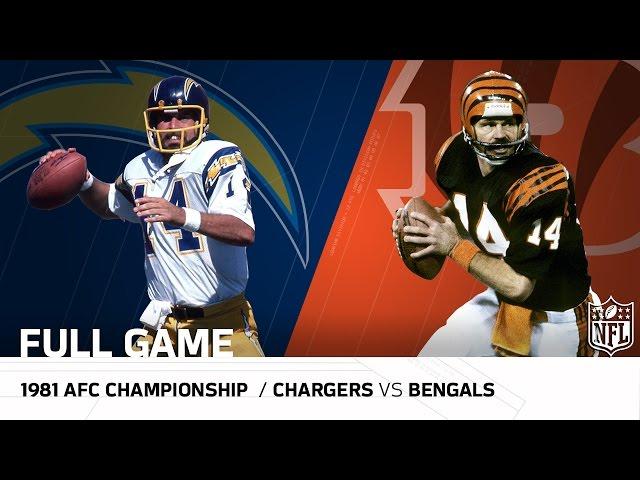 1981 AFC Championship Game: Chargers vs. Bengals | "The Freezer Bowl" | NFL Full Game