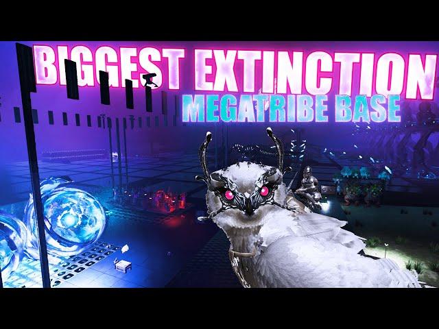 Building The BIGGEST EXTINCTION BASE SPOT With My Megatribe! GC | ARK Ascended PvP