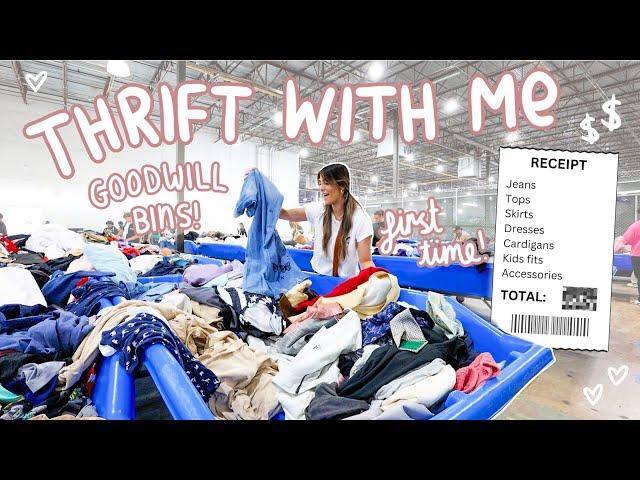 THRIFT WITH ME at the GOODWILL BINS *for my first time ever!!*