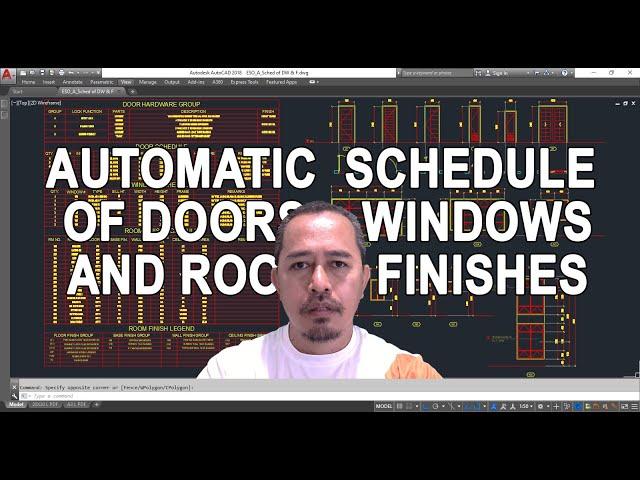 How to create Automatic Schedule of Doors, Windows and Finishes in AutoCAD?