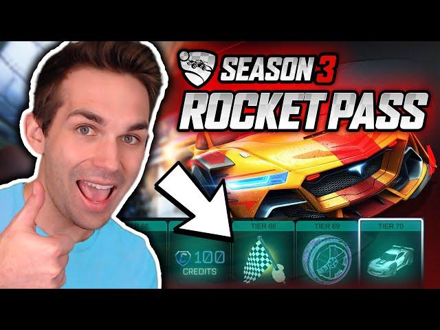 *NEW* ROCKET PASS SEASON 3 ITEMS ROCKET LEAGUE (All Item Showcase)