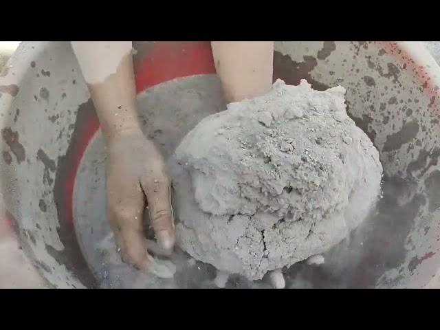 ASMR|| pure cement water crumbing #satisfying #asmrcommunity