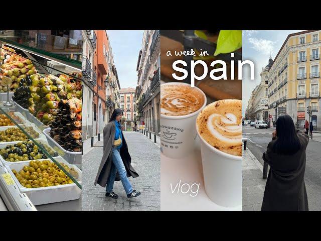 spain vlog | madrid, cafes, tapas, sangria, churros, toledo, shopping, 3 days in spain travel vlog