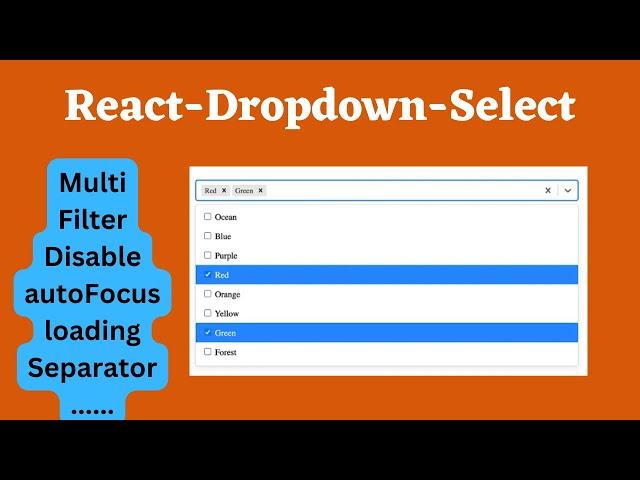 React Dropdown Select Tutorial | React Select