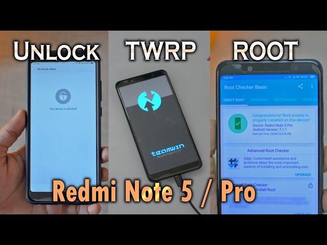 Redmi Note 5/ 5 Pro : Unlock Bootloader + Install TWRP + Root 100% WORKING GUIDE !!