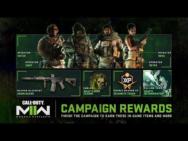 ALL CAMPAIGN REWARDS IN MODERN WARFARE 2