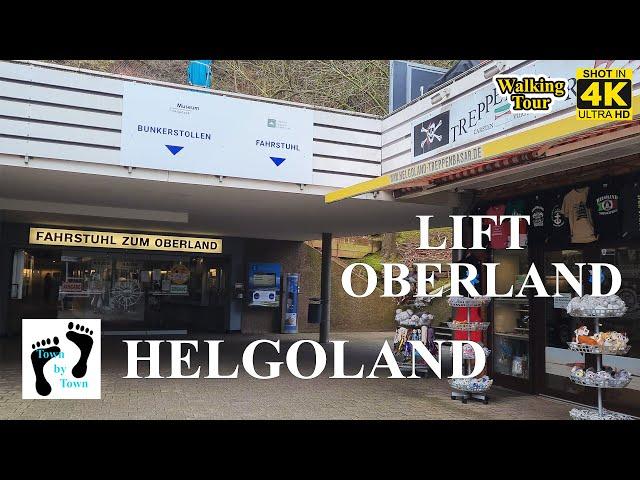  Helgoland, Lift zum Oberland, St.Nicolai Kirche, Insel Walk, 4k, 60fps