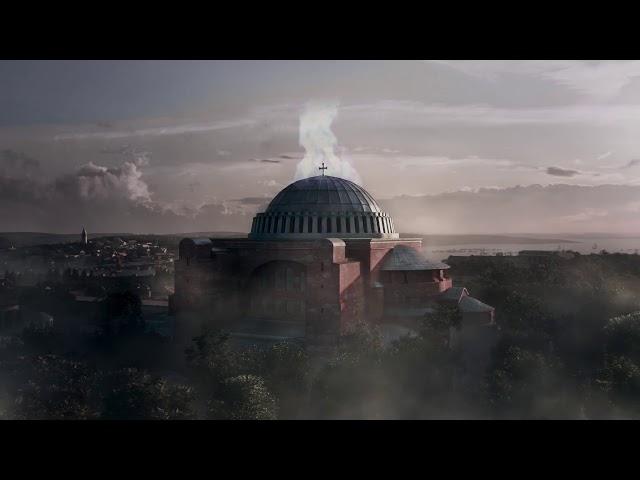 Lightning on the roof of Hagia Sophia, the day before the Fall of the Byzantine Empire