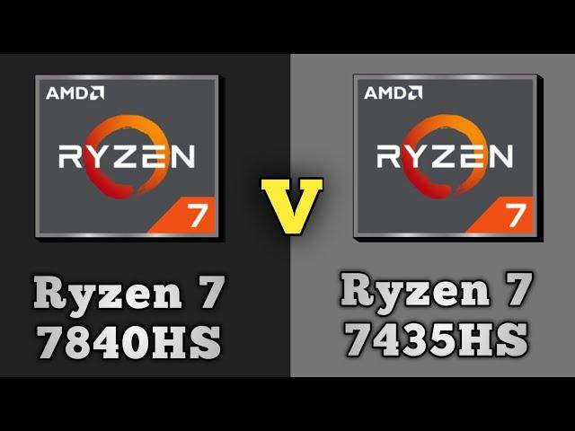 Ryzen 7-7840HS vs Ryzen 7-7435HS Processor  || AMD Ryzen 7 7840HS vs AMD Ryzen 7 7435HS