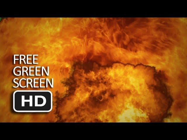 Free Green Screen - Realistic Fire Transition