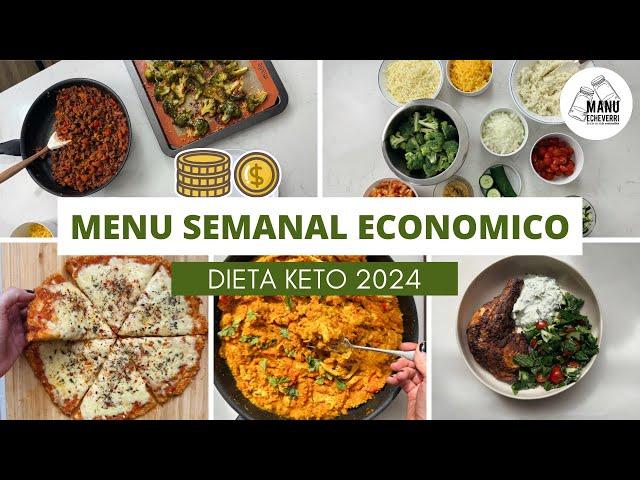 MENU SEMANAL ECONÓMICO DIETA KETO 2024 | MEAL PREP RECETAS KETO 1 SEMANA | Manu Echeverri