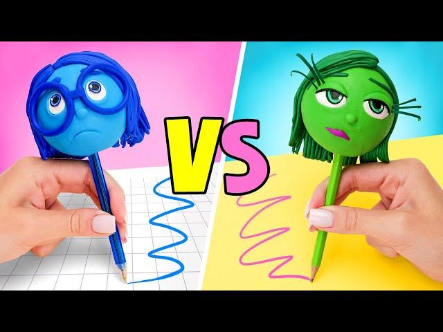 Wow!️School Supplies Meet Inside Out magic!   Cool Crafts by Slick Slime Sam's Maker World