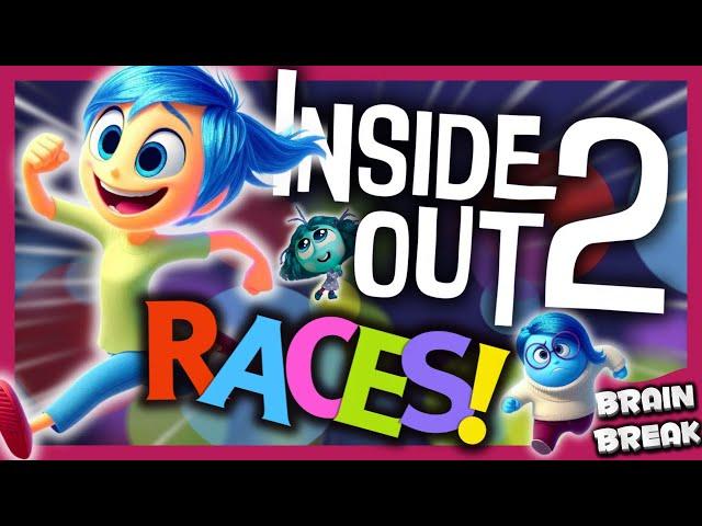 INSIDE OUT 2 RACES🟣FEELINGS game for kids | Brain Break‍️Danny Go Noodle inspired