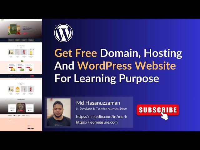 How to make free WordPress website for Practice 2024 | Lifetime free Domain & Hosting