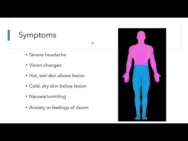 Autonomic Hyperreflexia by M. Regina Barron, MD Candidate Class of 2023