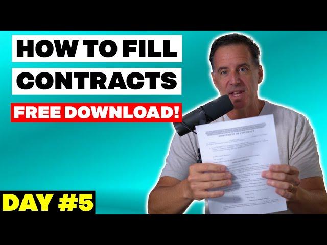 Wholesaling Real Estate CONTRACTS for Purchase and Sales Agreement and Assignments (Day #5)