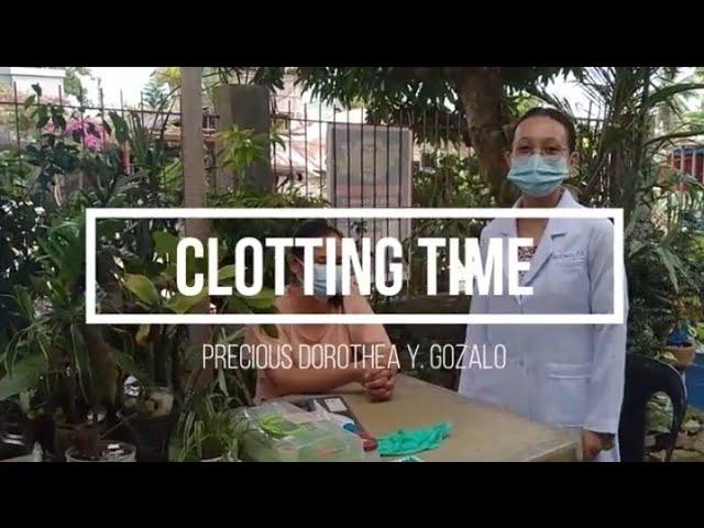 P.D. Gozalo | MedTech student | Clotting Time