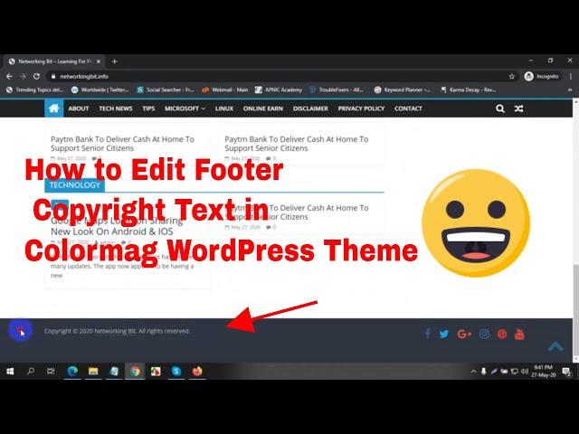 (SOLVED) Edit Footer Copyright Text in Colormag WordPress Theme