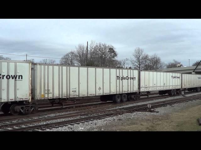 Road Railer Triple Crown Train 246 by Griffin GA 1 08 2013