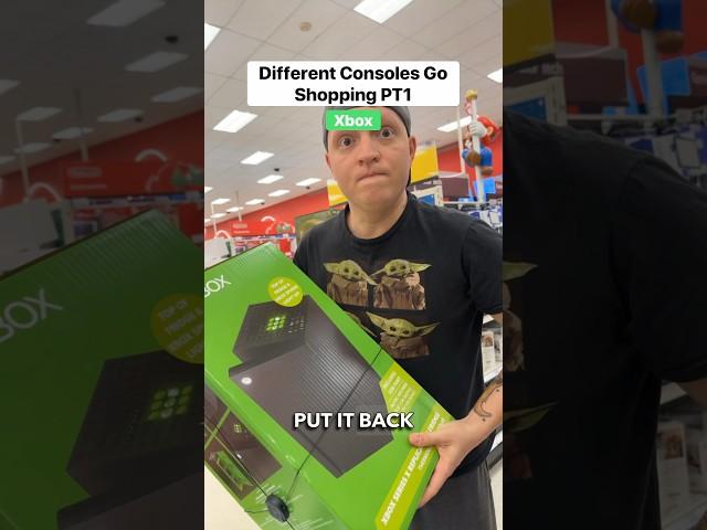 Consoles go shopping PT1 #comedy #funny #gamer #relatable #skit