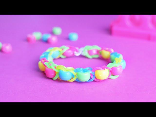 DIY - How To Make Beaded Rainbow Loom Bracelet - EASY TUTORIAL - Friendship Bracelet