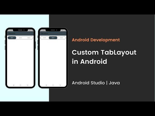 Android Custom TabLayout | Android Studio | Java