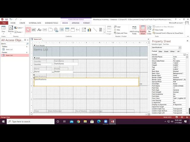 Simple Database System with Image & QR Code Using MS Access