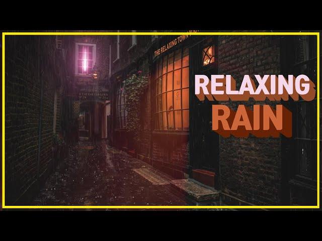 Calming Night Rain in alley -10 Hours Relaxation and Sleep | Studying, Sleeping