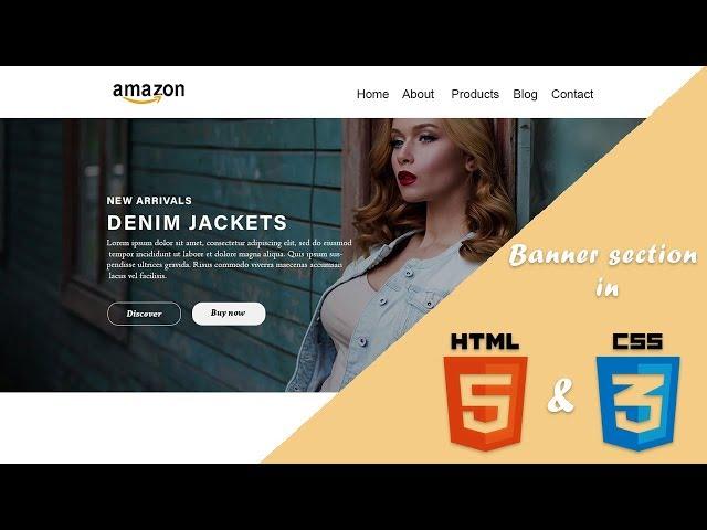 Create Banner (Hero) section in Html and Css || UI Dev
