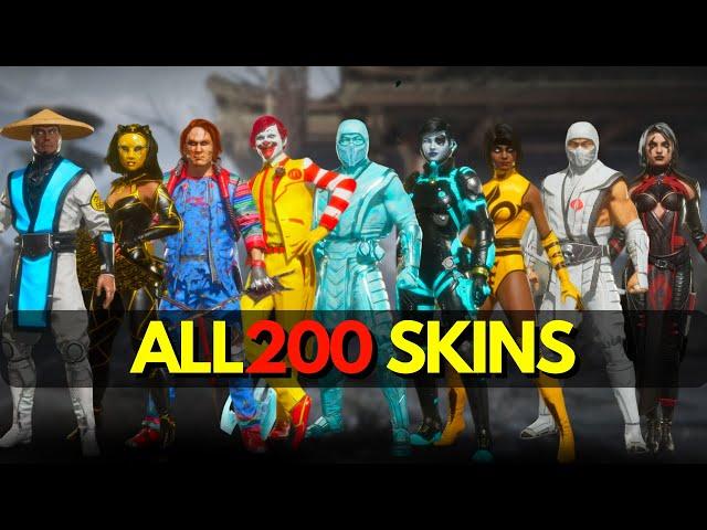 MK11 ALL Skin Mods Showcase - 200 Custom Skins