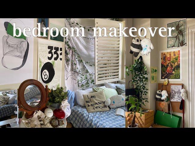 complete bedroom transformation! cozy pinterest aesthetic and artsy posters