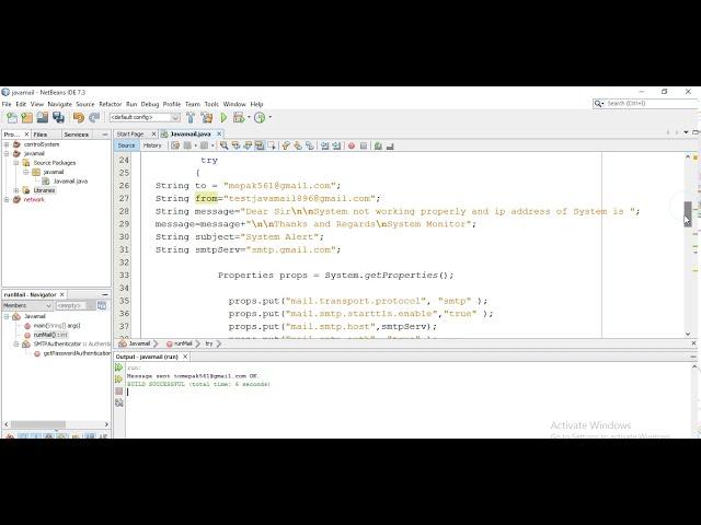 Send email using java program (Applied java video series part-1)