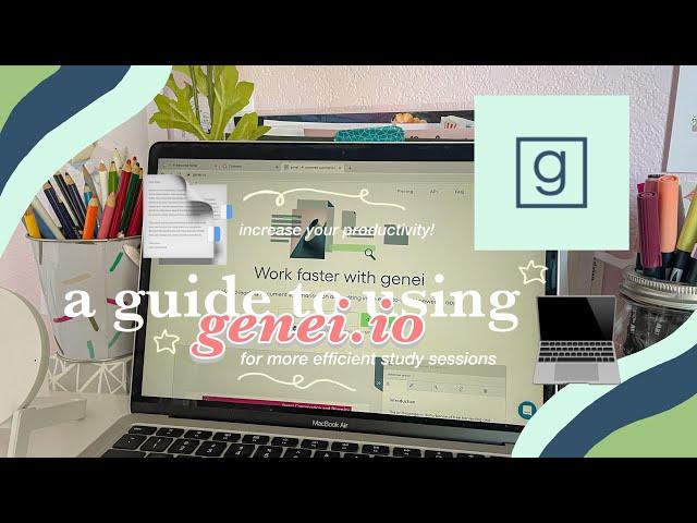  - how i increased my productivity as a student in 14 days!  ˗ˏˋ ft. AI study tool genei.io ˎˊ˗