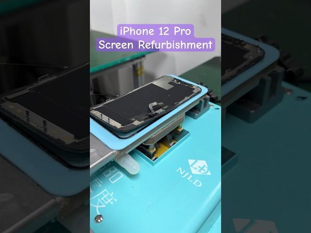 iPhone 12 Pro front glass refurbishment by impressive REFOX laminating machine