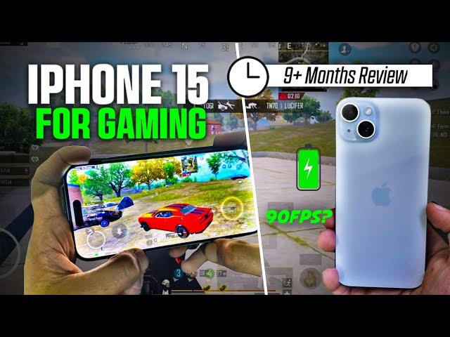 Iphone 15 -9 month gaming review | Iphone 15 for pubg - bgmi | iphone 15 bgmi test | battery health?