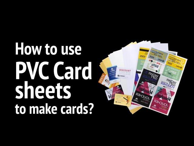 How to use inkjet printable PVC sheets for cards?