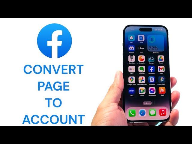 How to Convert Facebook Page To Profile Account