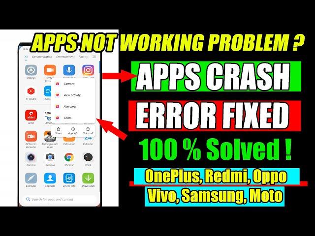 Fix Apps Not Opening Problem  | How to FIX APPS KEEPS STOPPING ERROR Android Phone | APP CRASH FIX